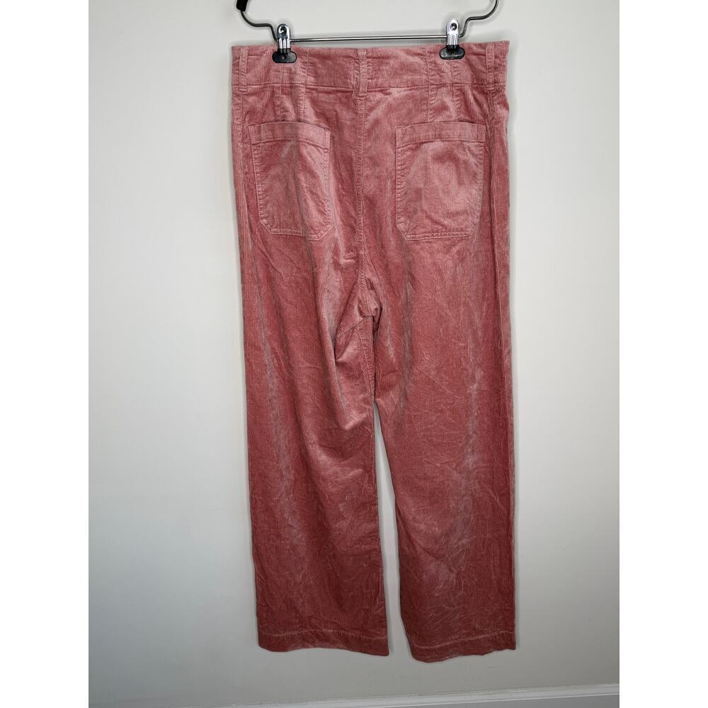 Maeve The Colette Corduroy Full-Length Wide-Leg Pants Light Pink Women's 33 Tall - Picture 7 of 11